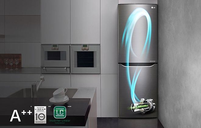 Холодильник LG GA-B419SLJL на кухні