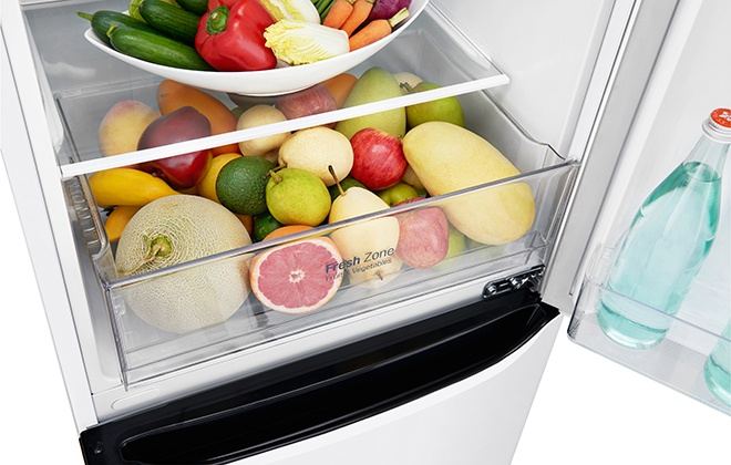 Овочі і фрукти в ящику холодильника LG GA-B419SQJL