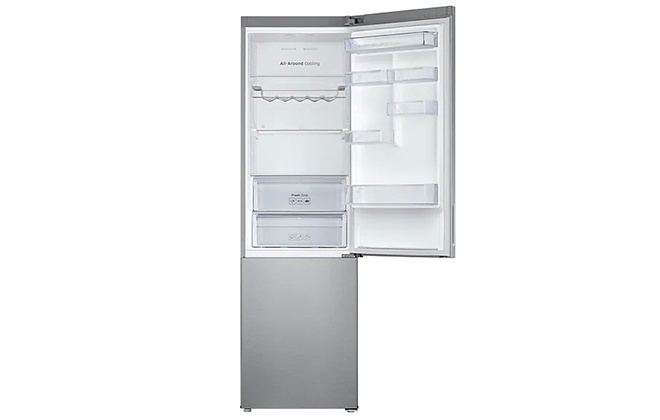 Холодильник Samsung RB37J5240SA з відчиненими дверцятами