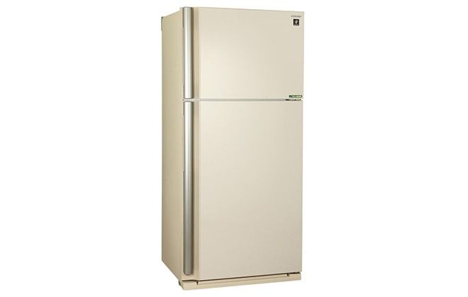 Холодильник молочного кольору Sharp SJ-XE55PMBE