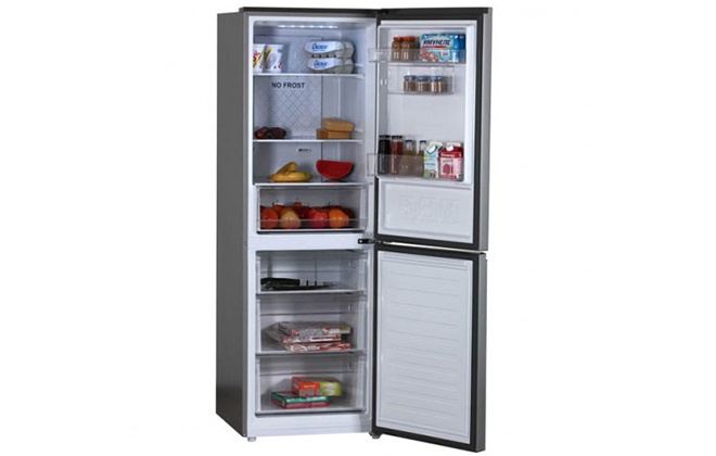 Холодильник Haier C3F532CMSG з продуктами