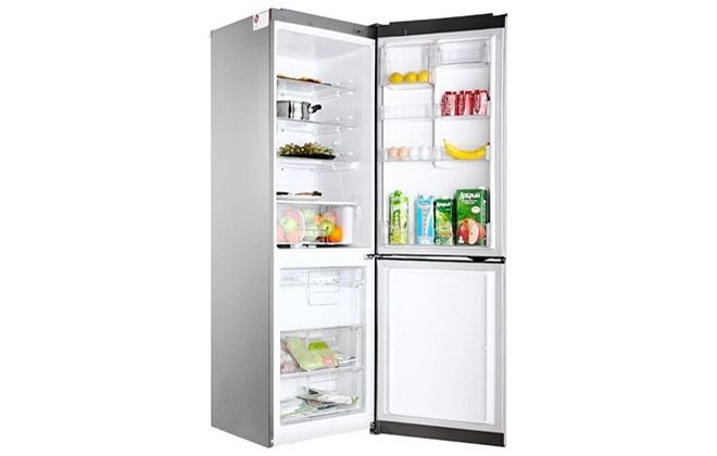 Холодильник LG GA-B419SLGL з продуктами