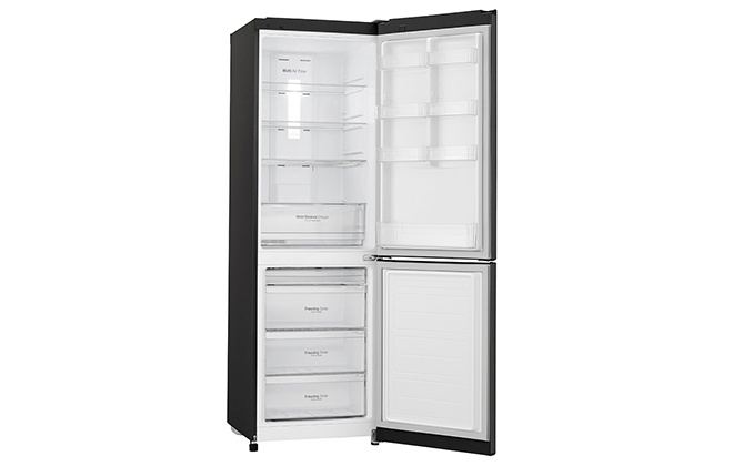 Холодильник LG GA-B429SBQZ з відкритими дверцятами