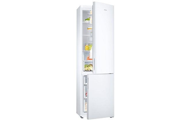 Холодильник Samsung RB37J5000WW з відкритими дверцятами