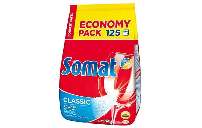 Червоний пакет порошку Somat standard