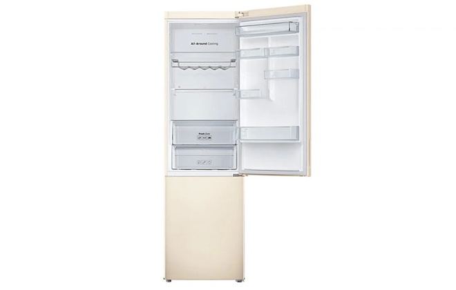 Холодильник Samsung RB30J3200EF з відчиненими дверцятами